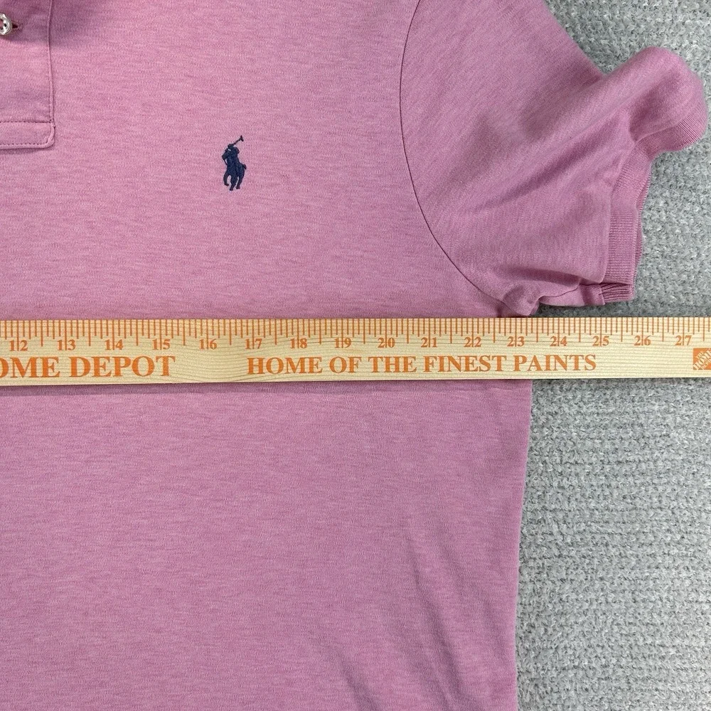 Polo Ralph Lauren Polo Shirt Mens Large Pink Short Sleeve Preppy Designer Casual